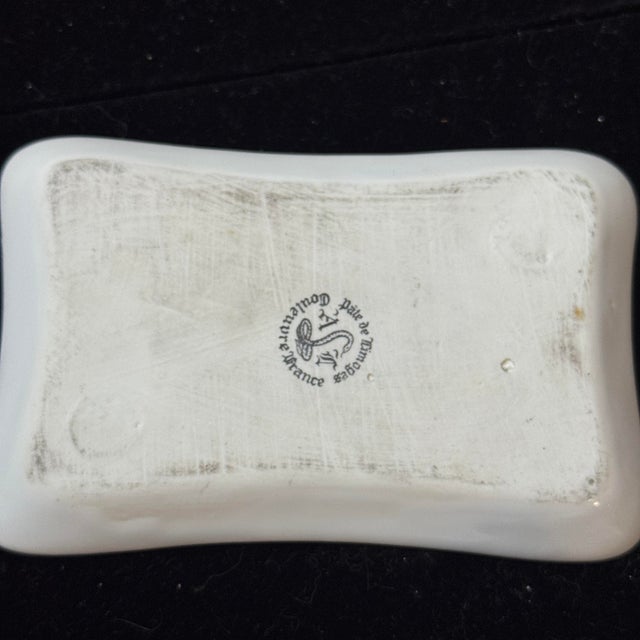 Vintage Manufacture De Couleuvre "Pâte De Limoges" Gilded Floral Trinket Dish For Sale In Providence - Image 6 of 8