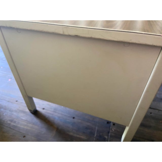 1940s Vintage Mid Century Modern Metal Tanker Desk For Sale - Image 12 of 13