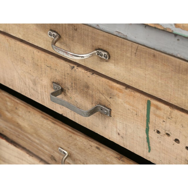 Industrial Steel Cabinet Original Paint Possible Kitchen Island or Work Table For Sale - Image 10 of 13