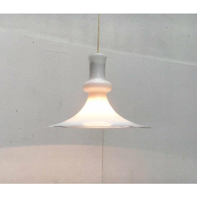 Royal Copenhagen Vintage Danish Etude Glass Pendant Lamp by Michael Bang for Royal Copenhagen, 1970s For Sale - Image 4 of 17