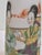 Japanese Opaline White Glass Vase Hand Painted with Geishas 1950s For Sale - Image 11 of 12