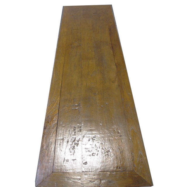 Wood 84" Long Antique Painting Table For Sale - Image 7 of 11