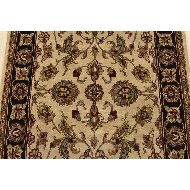 2020s Agra Runner 4’1” X 11’10” Beige Wool Traditional Hand-Knotted Oriental Rug For Sale - Image 5 of 13