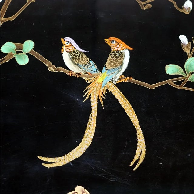 Black Lacquered & Polychrome Painted Desk For Sale - Image 12 of 18