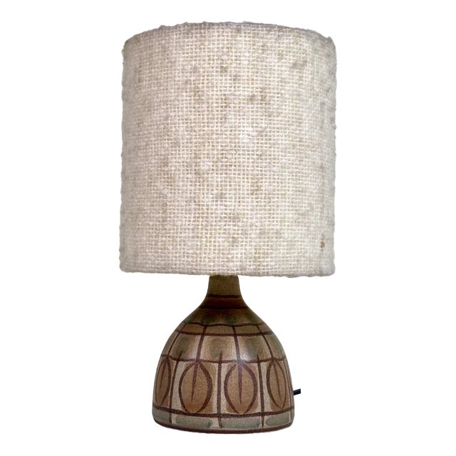 Hand-Crafted Ceramic Art Vase Table Lamp by Cläre Zange & Karl-Heinz Löffler for Krösselbach Ceramic Workshop, Germany, 1960s For Sale