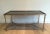 Metal Style of Maison Jansen, Silvered Coffee Table with Black Lacquered Glass For Sale - Image 7 of 13