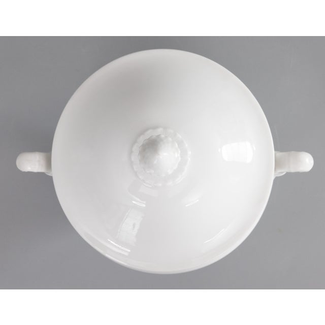 1900 - 1909 Antique French White Ironstone Lidded Soup Tureen For Sale - Image 5 of 9