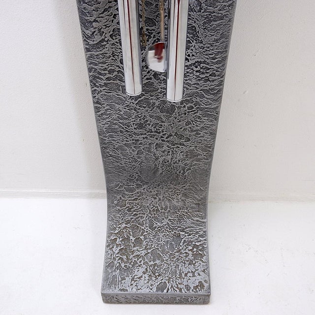 Vintage Brutalist Standing Clock, 1970 For Sale - Image 10 of 16