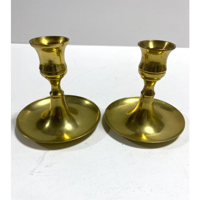 Vintage Graduated Brass Candlesticks – Set of 6 For Sale - Image 9 of 10