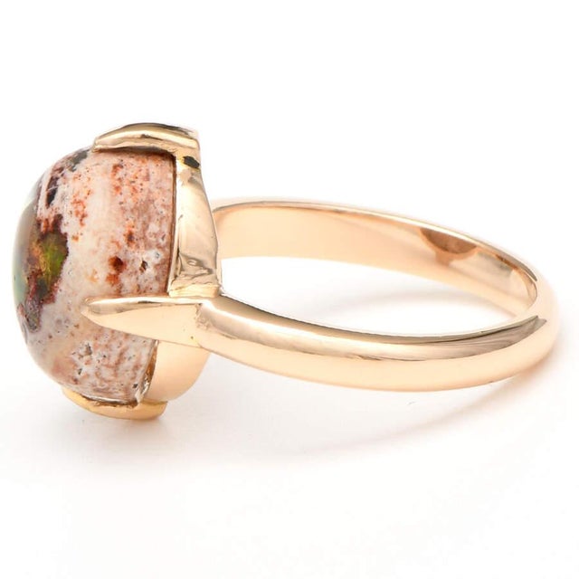 Contemporary 14KY Mexican Fire Opal(4.60) Ring, size 6.5 For Sale - Image 3 of 9