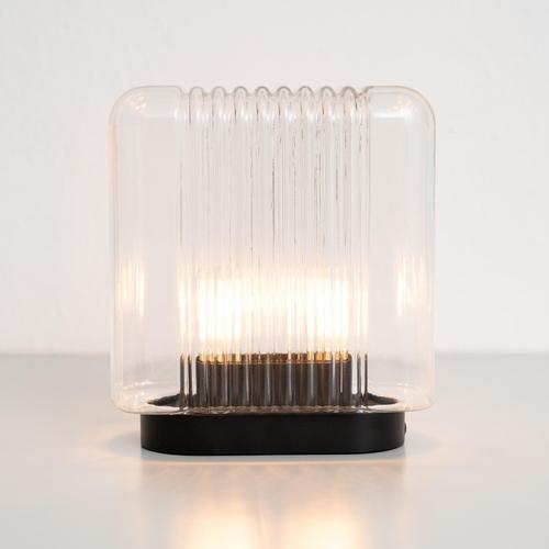 Glass & Aluminum Lari Mini Table Lamp by Angelo Mangiarotti, 2023 For Sale - Image 10 of 15