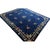 Royal Blue 1920s Blue Floral Bird Deco Antique Chinese Peking Wool Rug 8'1'' X 9'5'' For Sale - Image 8 of 9