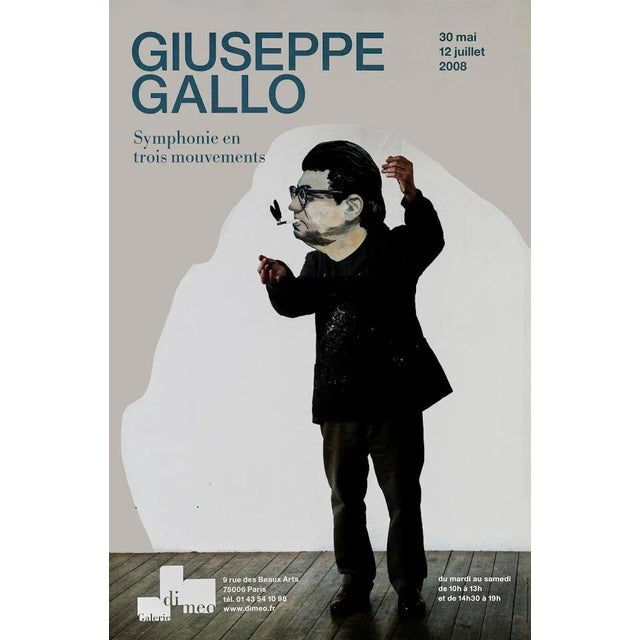 This Giuseppe Gallo - Galerie Di Meo is a vintage poster. This artwork was realized on occasion of the exhibition...