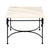 Cream Vintage French Coffee Table, Iron and Marble For Sale - Image 8 of 9