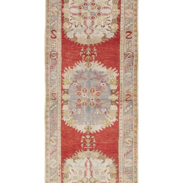 Pink Vintage Circa 1940 Turkish Oushak Runner Rug , 2'11 X 11' For Sale - Image 8 of 9