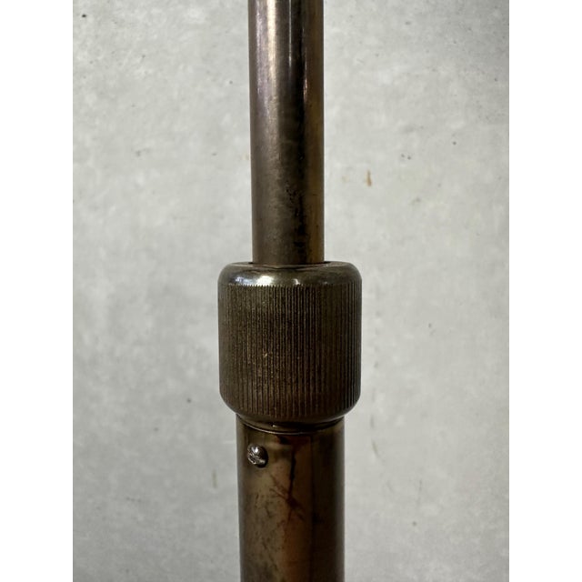 Vintage Brass Reading Floor Lamp For Sale - Image 5 of 9