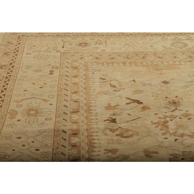 Rug & Kilim’s Modern Oushak Style Rug in Geometric Floral Pattern For Sale In New York - Image 6 of 6