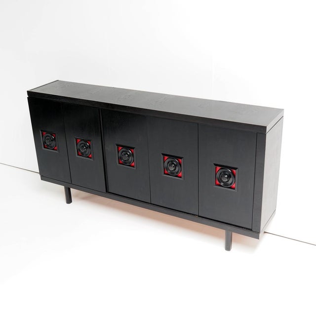 Very Large Brutalist Black Sideboard, Belgium, 1960s For Sale - Image 6 of 12