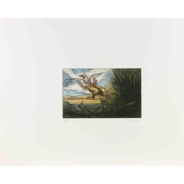 Riccardo Tommasi Ferroni, The Capture of the Griffin, 1970s, Etching For Sale - Image 3 of 3