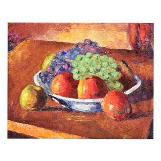 Jean Lehmann, Still Life with Apples and Grapes, 1931, Oil on Canvas For Sale
