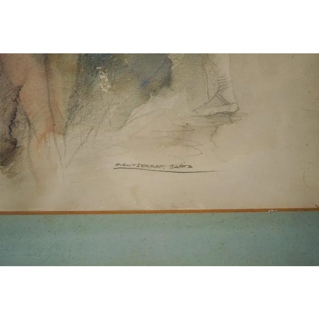 Montserrat Barta, Three Ballerinas, 20th Century, Watercolor For Sale - Image 5 of 8