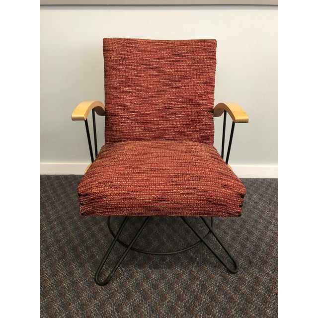 Vintage Original 1950s Mid Century Modern Swivel Rocking Chair | Chairish