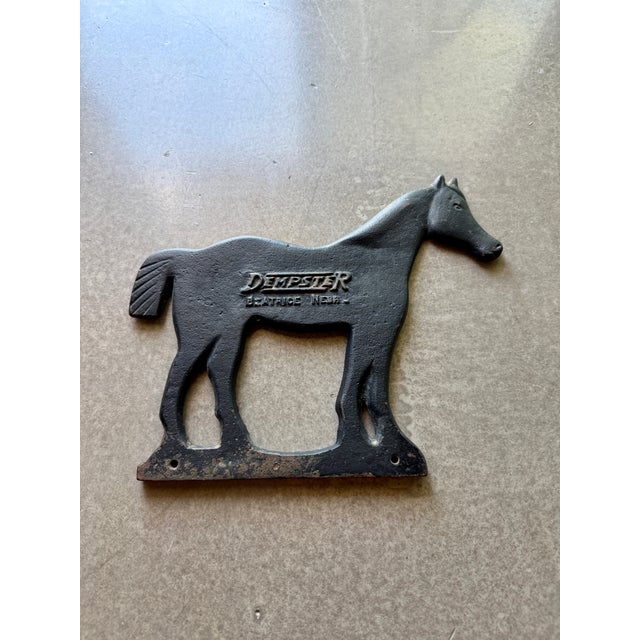 Antique Dempster Cast Iron Bobtail Horse Windmill Weight Beatrice Nebraska For Sale - Image 9 of 14