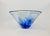 Blue Large Vintage Conical Blue Glass Centerpiece Bowl, 1980s For Sale - Image 8 of 15