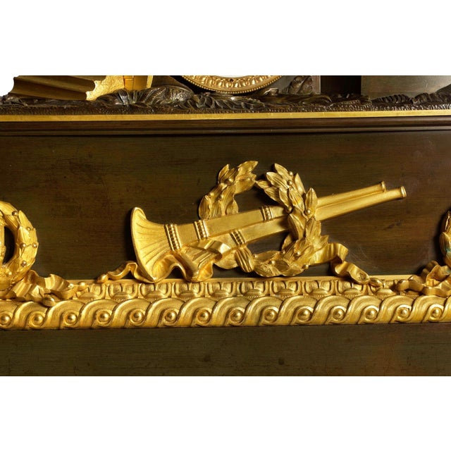 “Horatius & the Fall of Rome” French Empire Antique Bronze Mantel Clock For Sale - Image 12 of 18