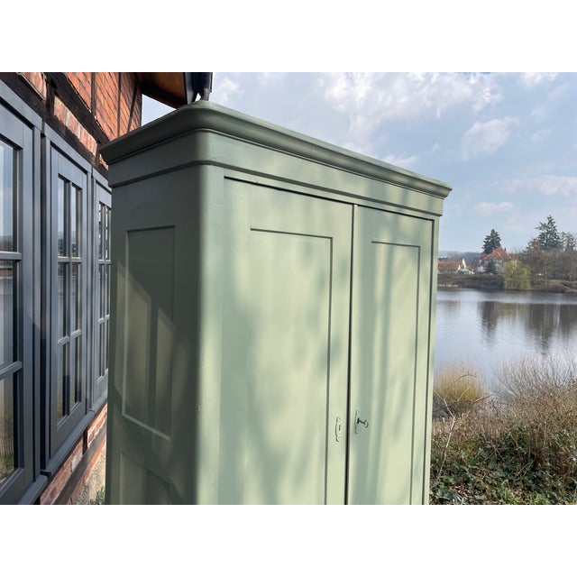 Forest Green Antique Cabinet in Fir, 1890s For Sale - Image 8 of 17