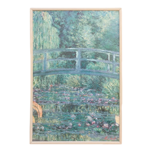 Vintage Impressionist Water Lillies Framed Exhibition Poster
