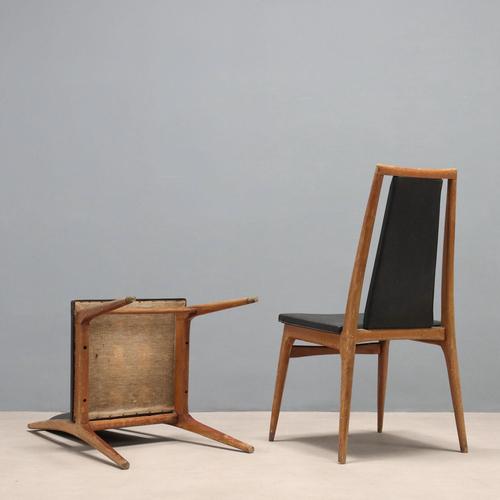 Black Chairs in Beech, Set of 6 For Sale - Image 8 of 9