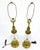 Pair of Cut Crystal & Brass Vase Shape Table Lamps c1970s