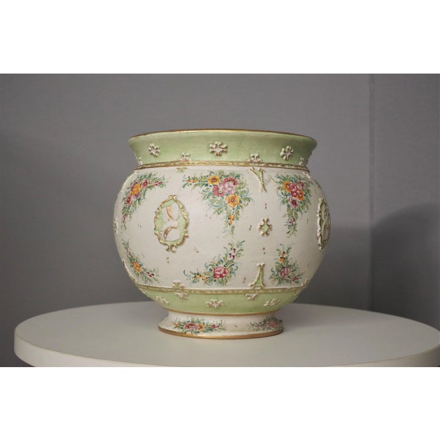 Hand-Decorated Ceramic Vase from G. Deruta, 1970s For Sale - Image 10 of 10