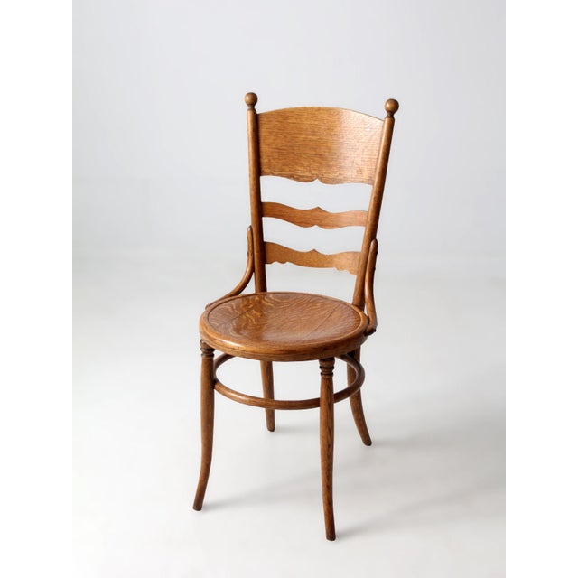 Antique Continental Bentwood Ladder-Back Side Chair For Sale - Image 10 of 13