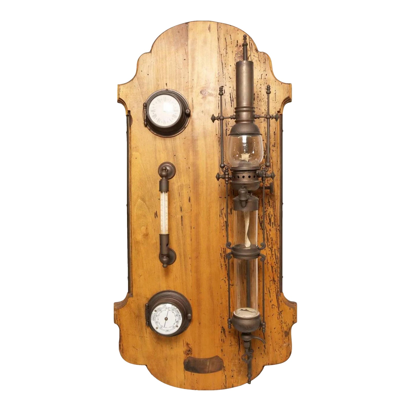 Nautical Hms Lydia Frigate Ship's Weatherstation Lantern Barometer