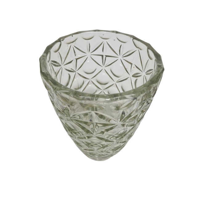 Art Deco Crystal Vase, Former Czechoslovakia, 1950s For Sale - Image 4 of 5