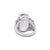 Pink 20.96 Oval Light Pink Kunzite and Diamond in Platinum Filigree Cocktail Ring Size 7 For Sale - Image 8 of 10