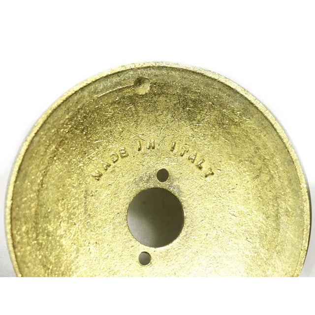 Brass Vintage Cast Brass Round Fluted Entry Door Knob Set For Sale - Image 8 of 8