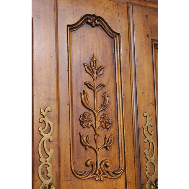 Henredon Large French Style Walnut Secretary Desk For Sale - Image 15 of 18