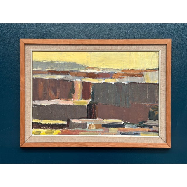 Karl Axel Gadd, Abstract Composition, 1960s, Oil Painting on Canvas, Framed For Sale - Image 8 of 18
