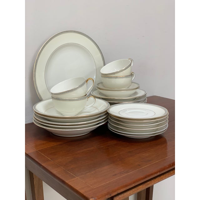 Theodore Haviland Limoges Greek Key Dinnerware Set of 25 Chairish