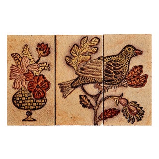 Ceramic Tile Panels attributed to Jacqueline Hubin for Capron, 1970s, Set of 3 For Sale