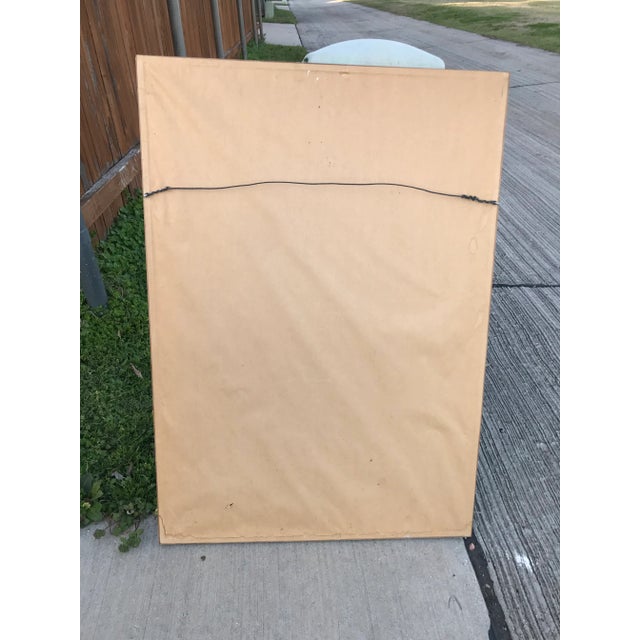 Vintage Framed Blue Floral Watercolor Print For Sale - Image 12 of 13