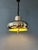 Mid century UFO pendant lamp with decorative chrome frame. The height of the lamp can easily be adjusted with the...