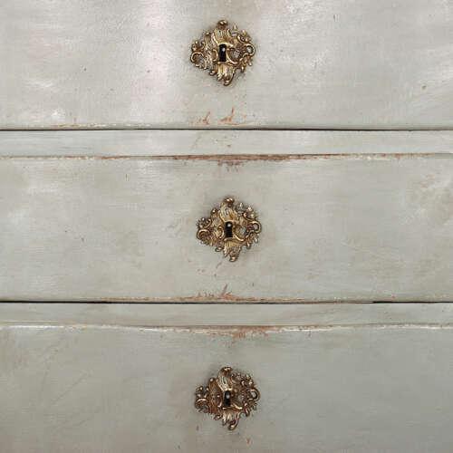 Wood Danish Serpentine Front Commode For Sale - Image 7 of 11