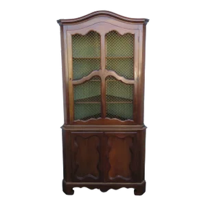 Cherry Corner Display China Cabinet Cupboard