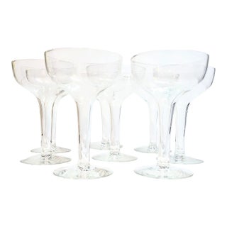 Hollow Stem Champagne Coupes- Set of Eight For Sale
