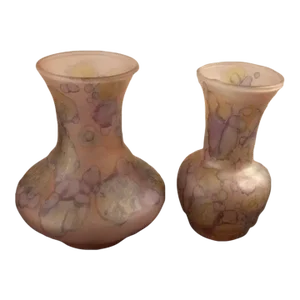 Reuben Glass Pair of Bud Vases, Made in Israel