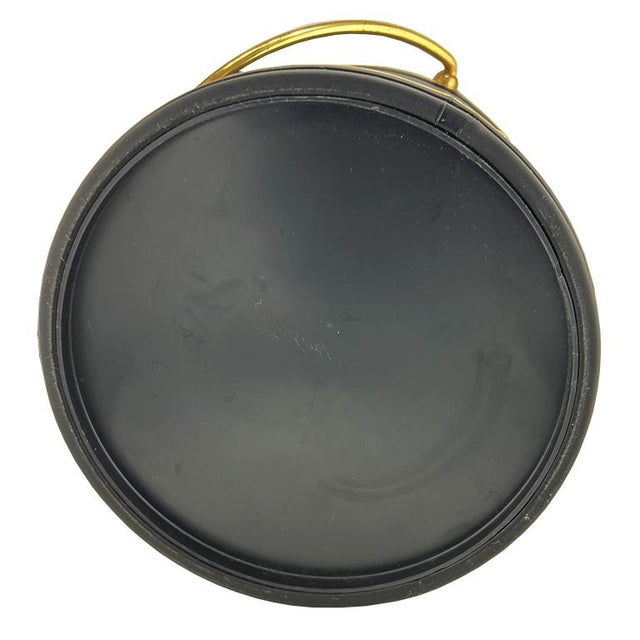 Vintage Black & Gold Ice Bucket – Mid-Century Modern Barware For Sale - Image 9 of 10